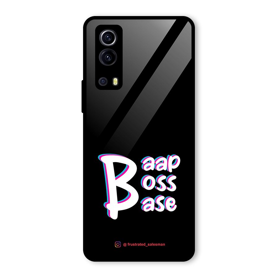 Baap Boss Base Black Glass Back Case for Vivo iQOO Z3
