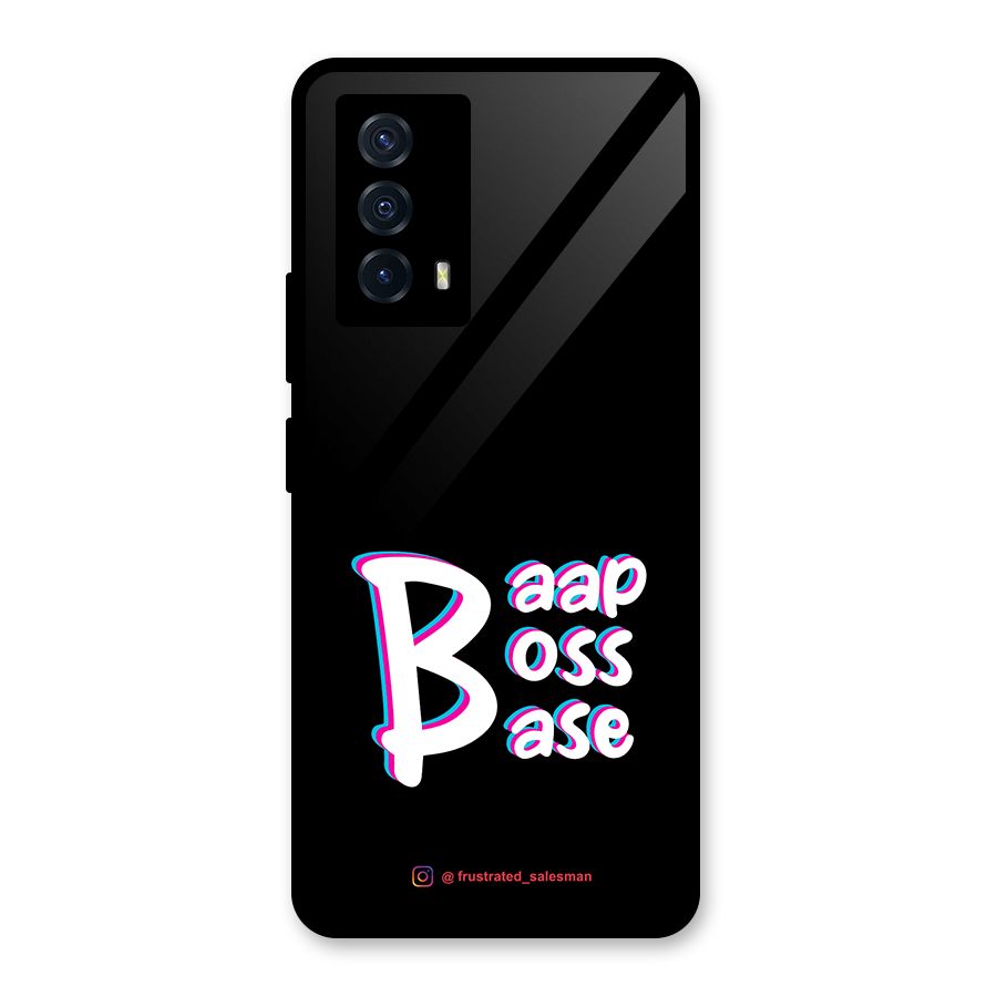 Baap Boss Base Black Glass Back Case for Vivo iQOO Z5