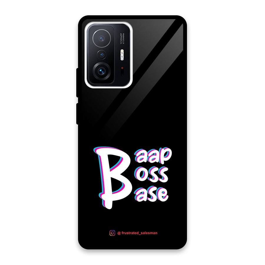 Baap Boss Base Black Glass Back Case for Xiaomi 11T Pro