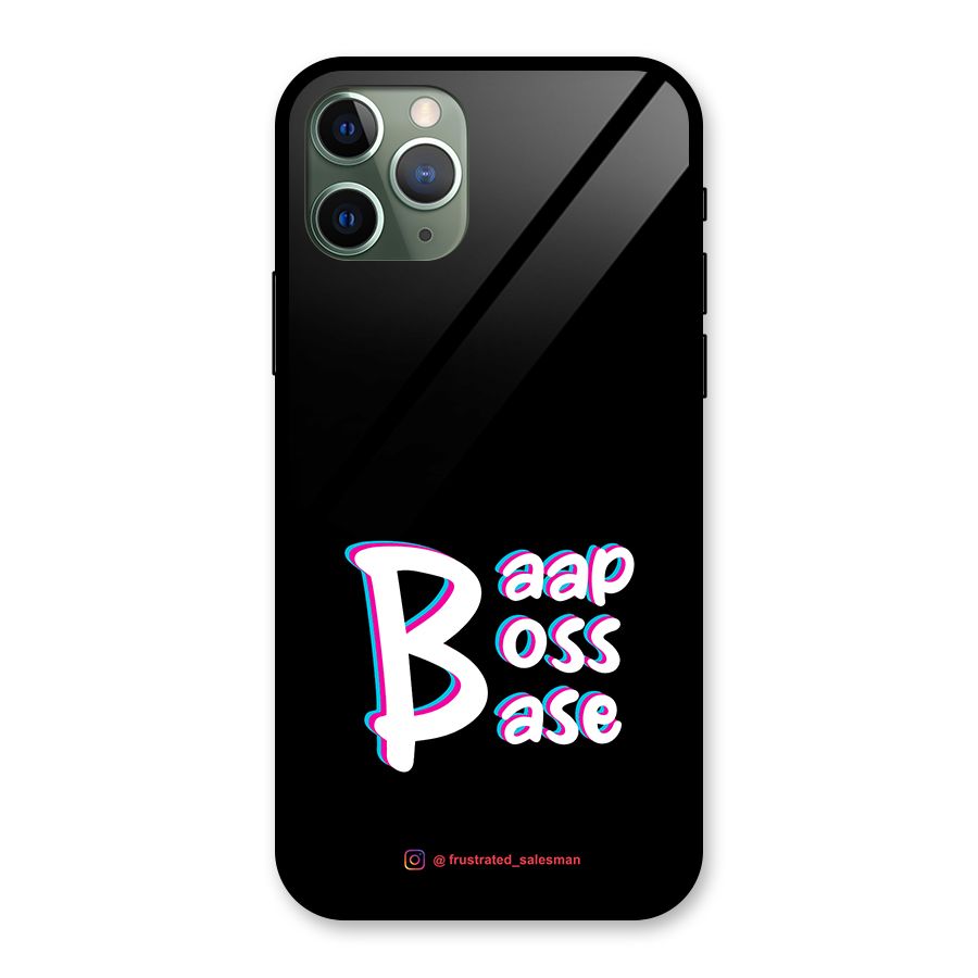 Baap Boss Base Black Glass Back Case for iPhone 11 Pro