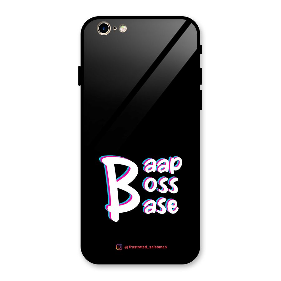 Baap Boss Base Black Glass Back Case for iPhone 6 6S
