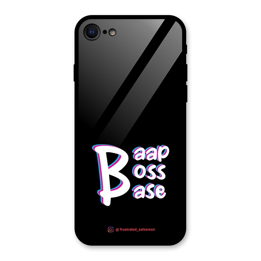 Baap Boss Base Black Glass Back Case for iPhone 7