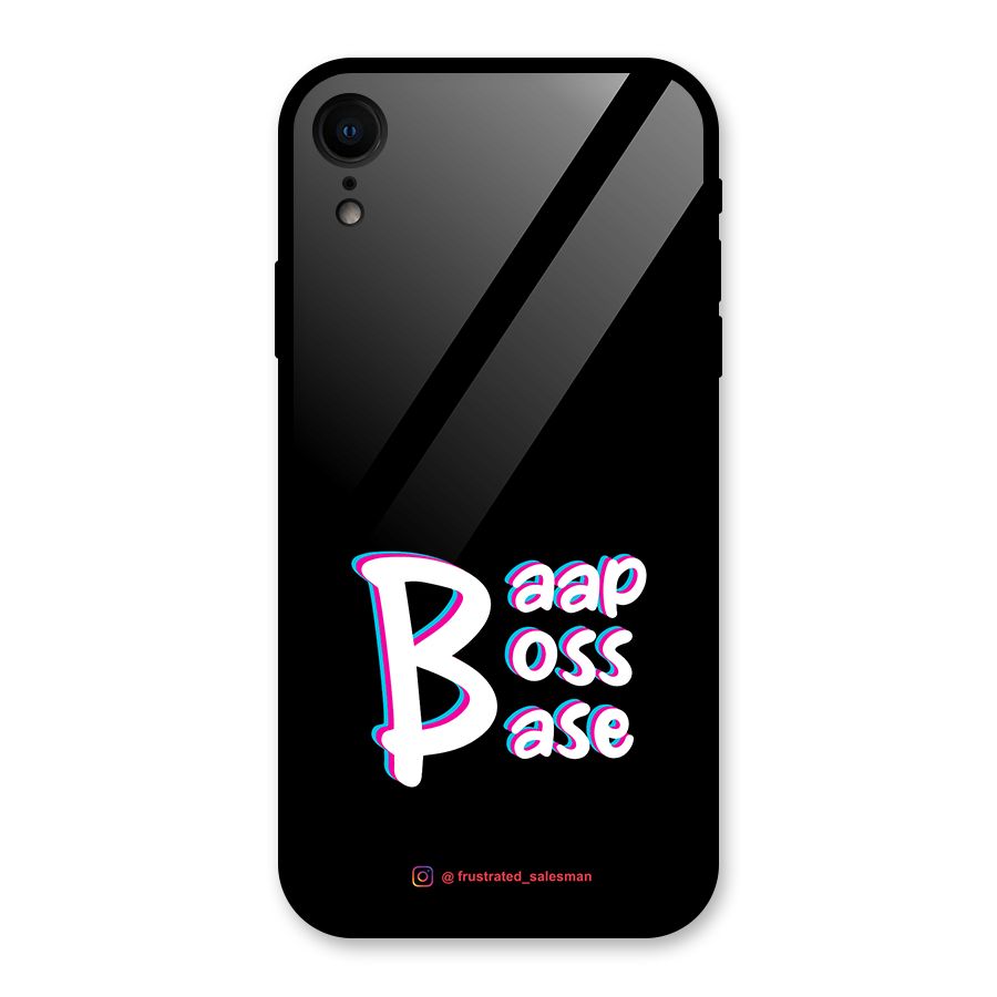 Baap Boss Base Black Glass Back Case for iPhone XR