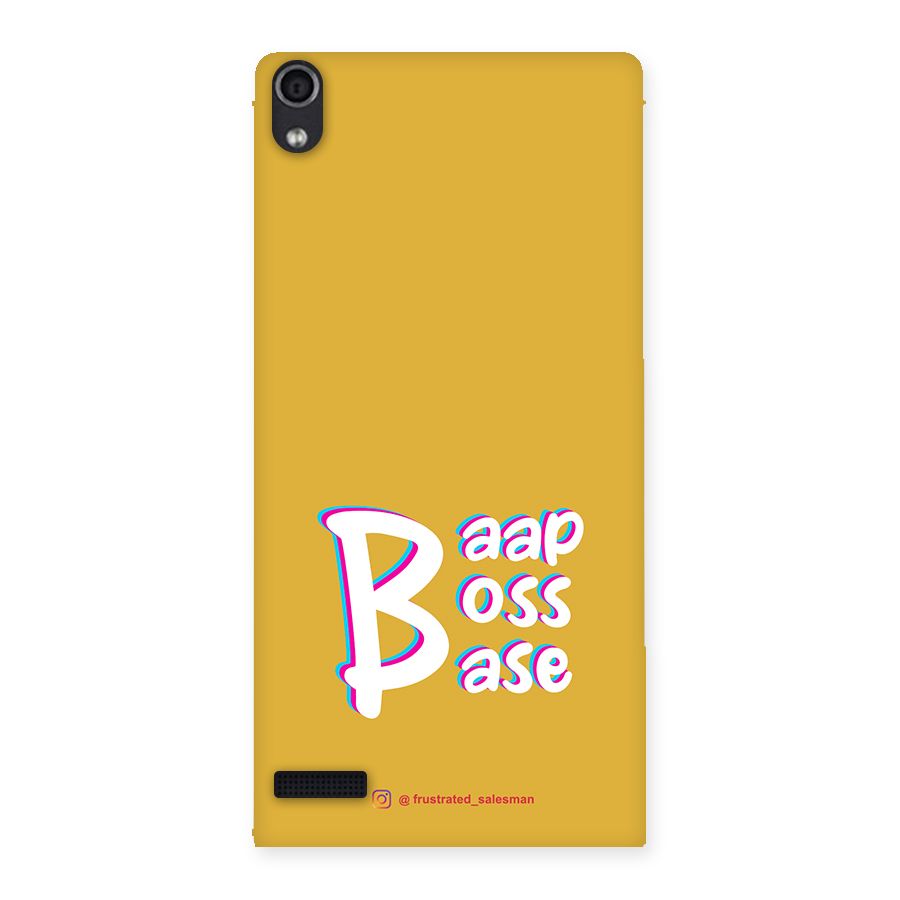 Baap Boss Base Mustard Yellow Back Case for Ascend P6