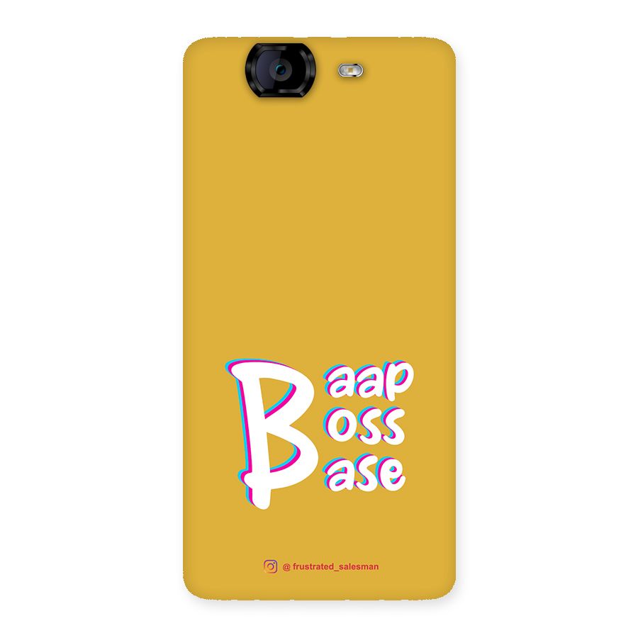 Baap Boss Base Mustard Yellow Back Case for Canvas Knight A350