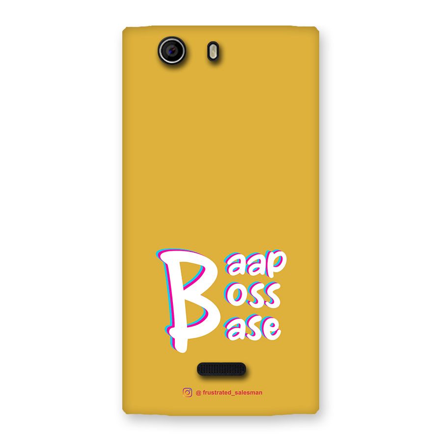 Baap Boss Base Mustard Yellow Back Case for Canvas Nitro 2 E311
