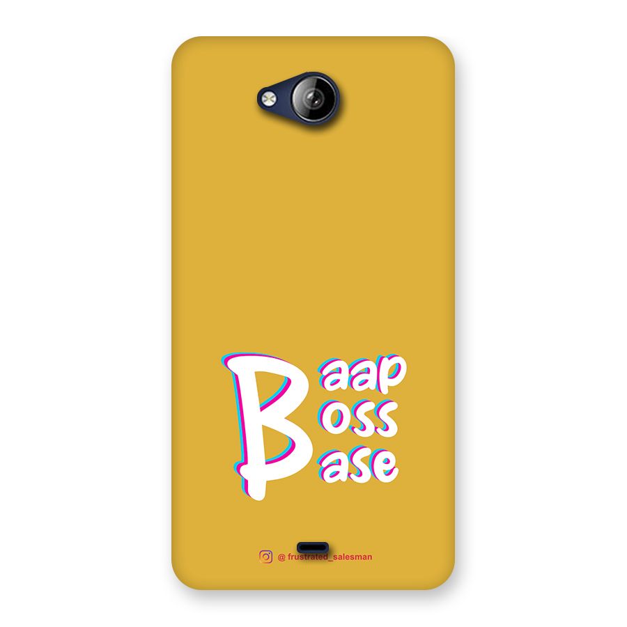 Baap Boss Base Mustard Yellow Back Case for Canvas Play Q355