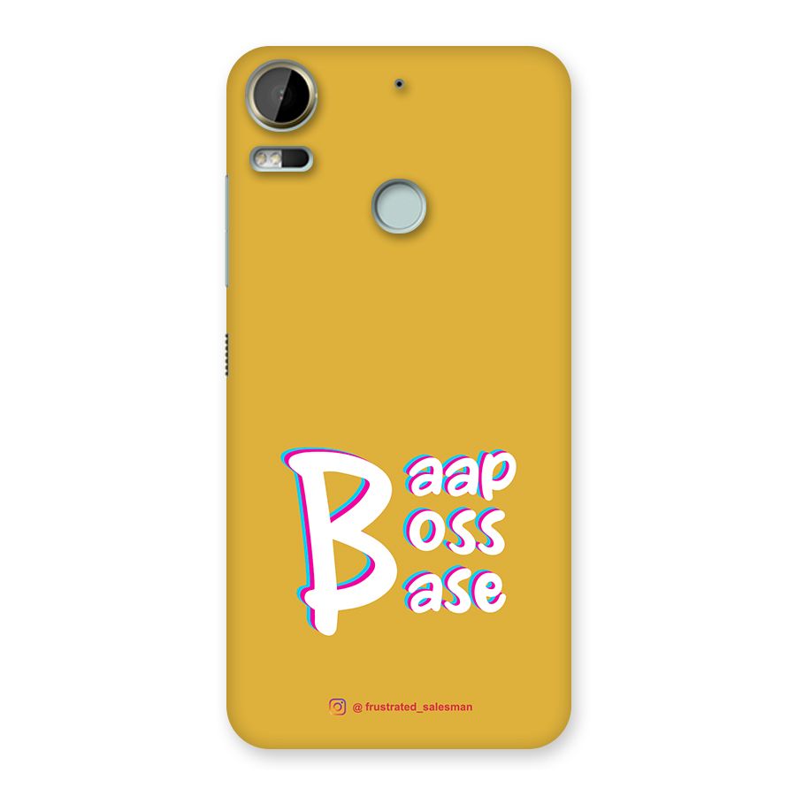 Baap Boss Base Mustard Yellow Back Case for Desire 10 Pro