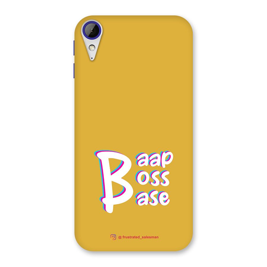 Baap Boss Base Mustard Yellow Back Case for Desire 830