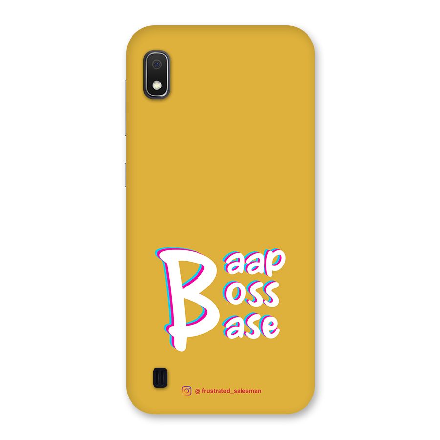 Baap Boss Base Mustard Yellow Back Case for Galaxy A10