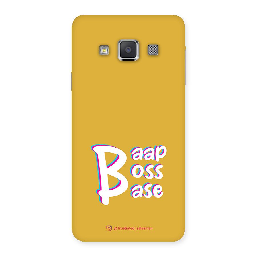 Baap Boss Base Mustard Yellow Back Case for Galaxy A3