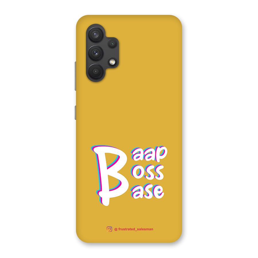 Baap Boss Base Mustard Yellow Back Case for Galaxy A32