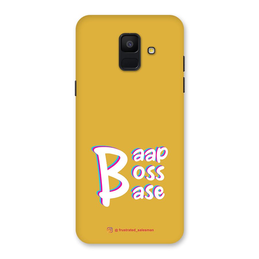 Baap Boss Base Mustard Yellow Back Case for Galaxy A6 (2018)