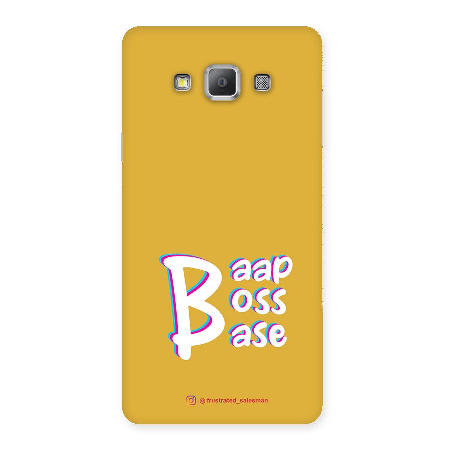 Baap Boss Base Mustard Yellow Back Case for Galaxy A7