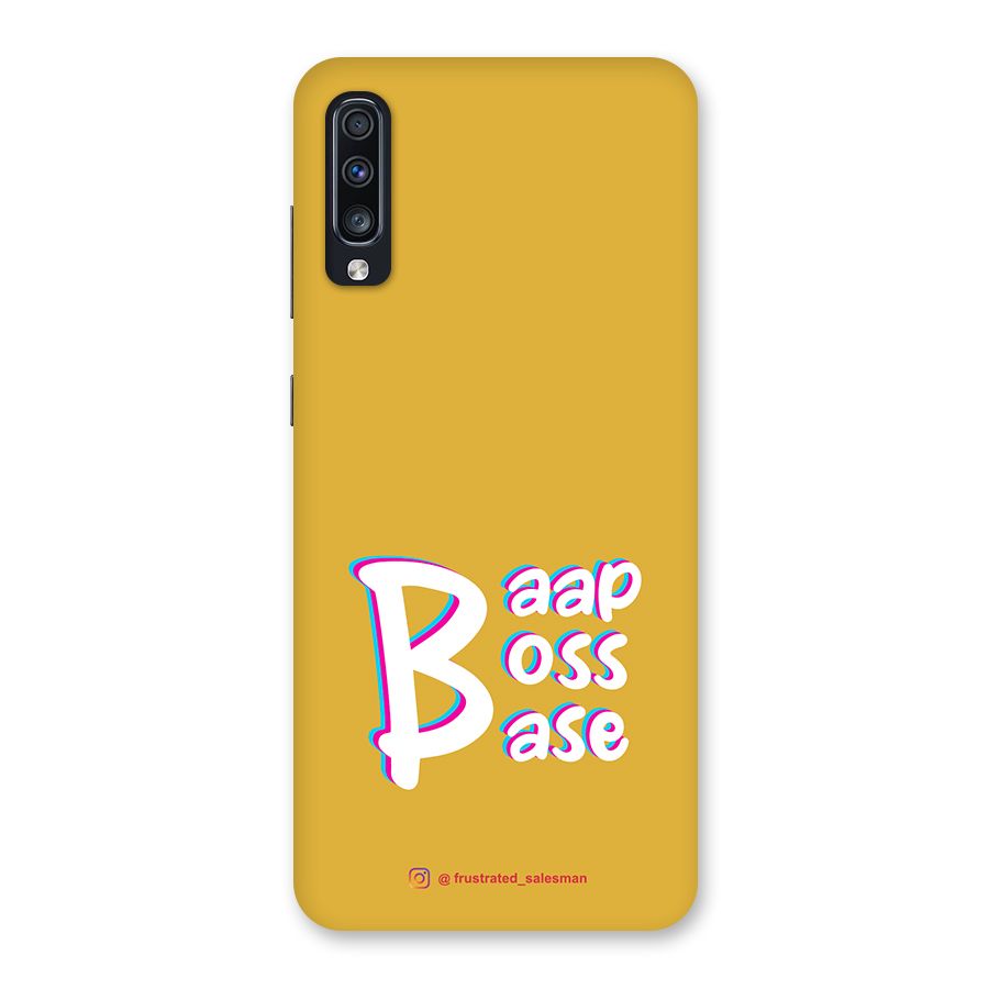 Baap Boss Base Mustard Yellow Back Case for Galaxy A70