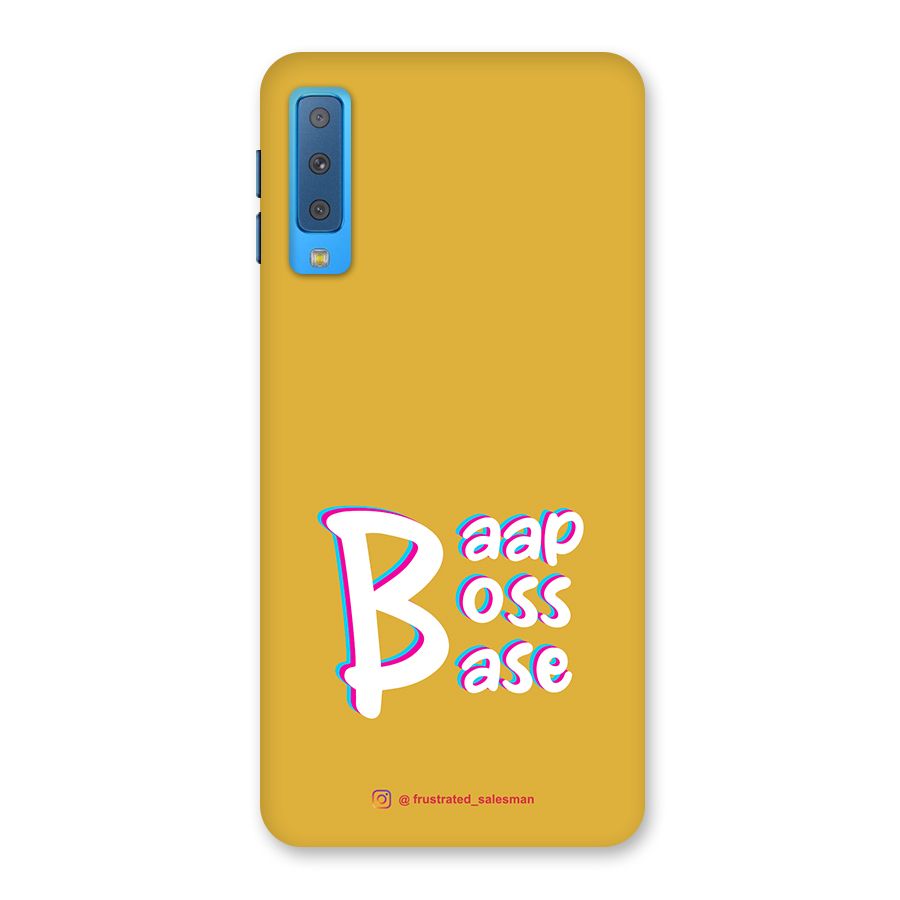 Baap Boss Base Mustard Yellow Back Case for Galaxy A7 (2018)