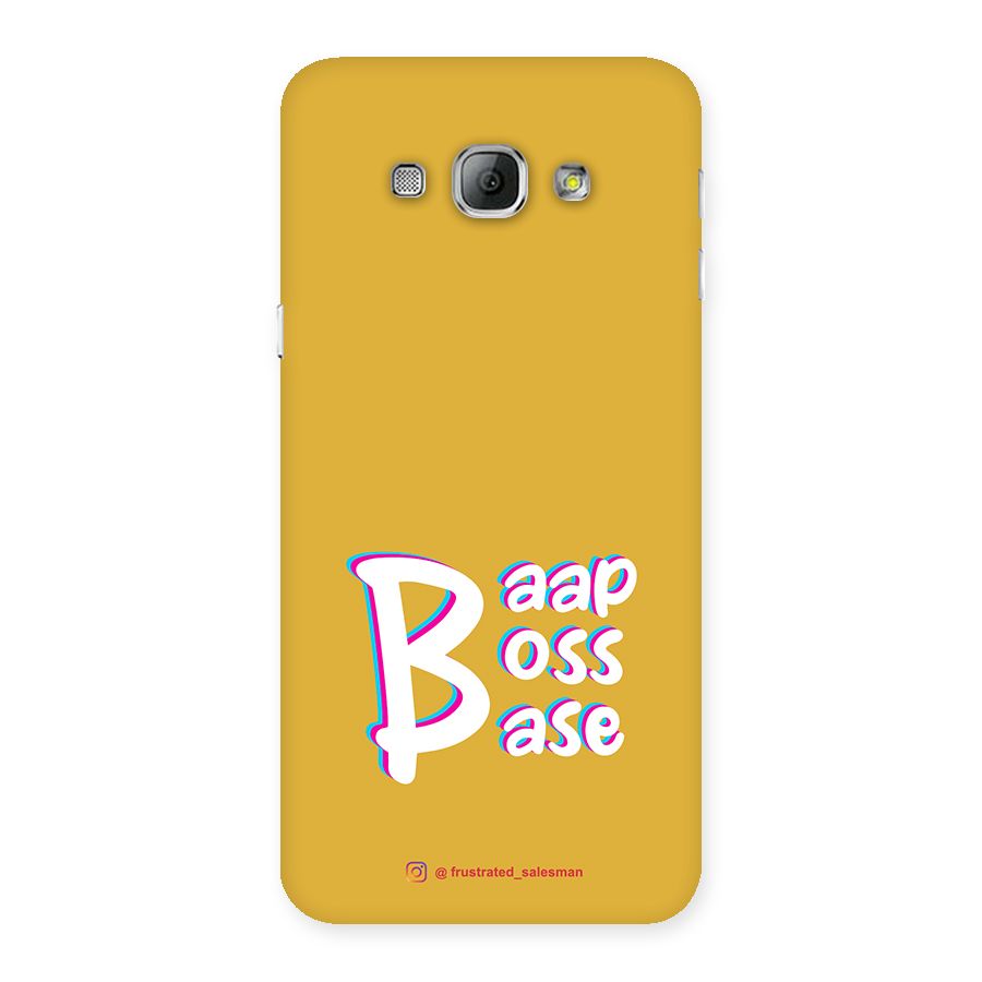 Baap Boss Base Mustard Yellow Back Case for Galaxy A8