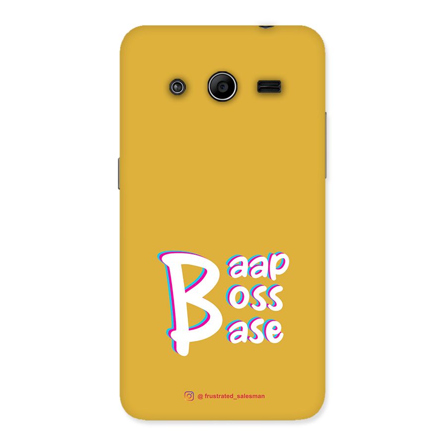 Baap Boss Base Mustard Yellow Back Case for Galaxy Core 2