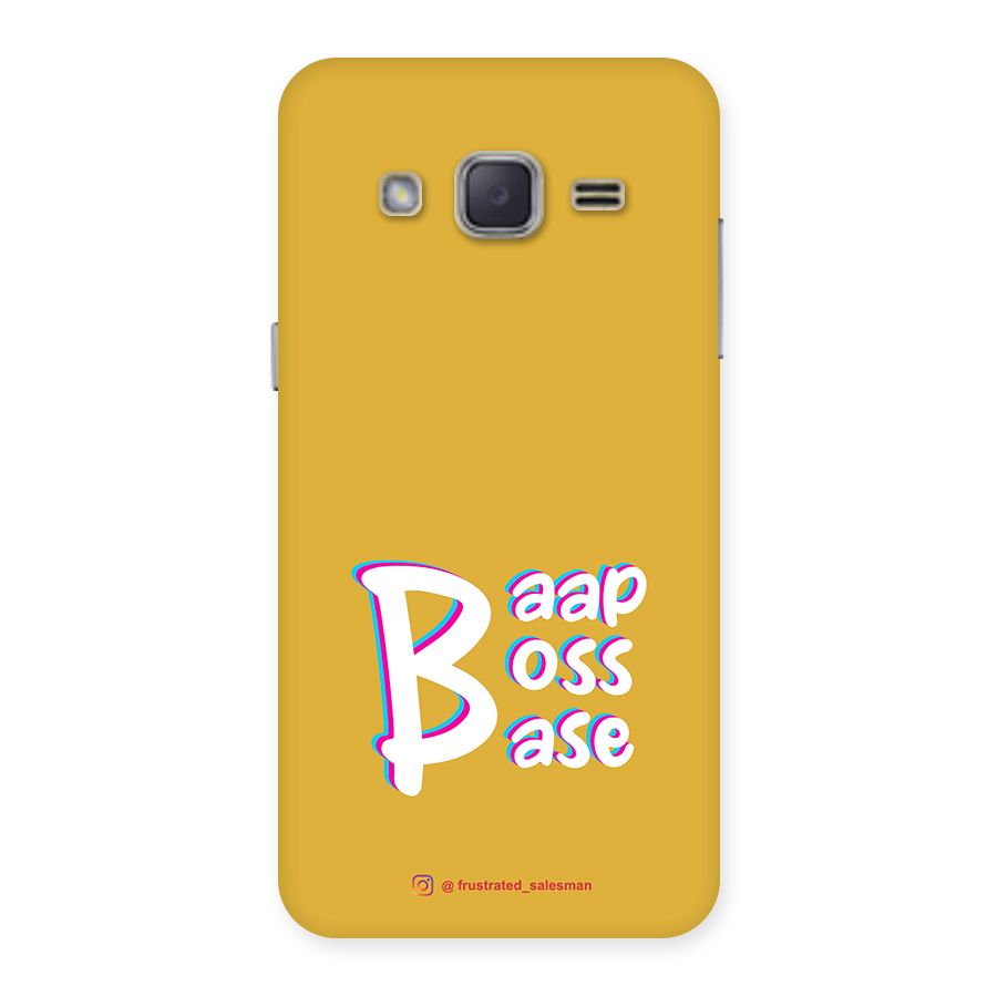 Baap Boss Base Mustard Yellow Back Case for Galaxy J2