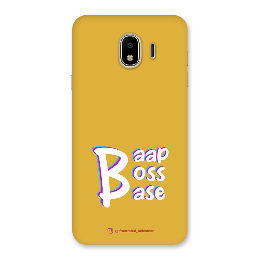 Baap Boss Base Mustard Yellow Back Case for Galaxy J4