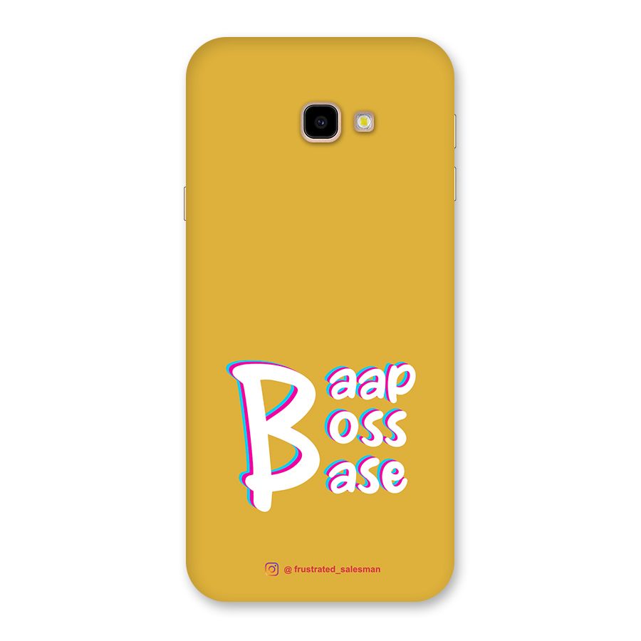 Baap Boss Base Mustard Yellow Back Case for Galaxy J4 Plus