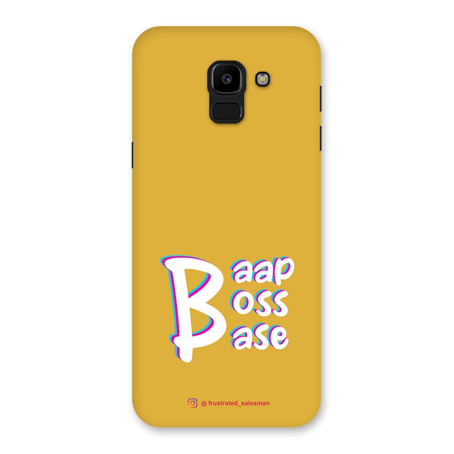 Baap Boss Base Mustard Yellow Back Case for Galaxy J6