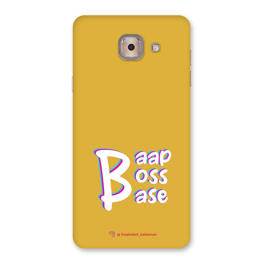 Baap Boss Base Mustard Yellow Back Case for Galaxy J7 Max