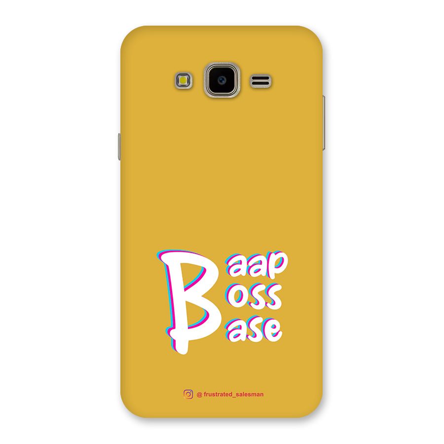 Baap Boss Base Mustard Yellow Back Case for Galaxy J7 Nxt