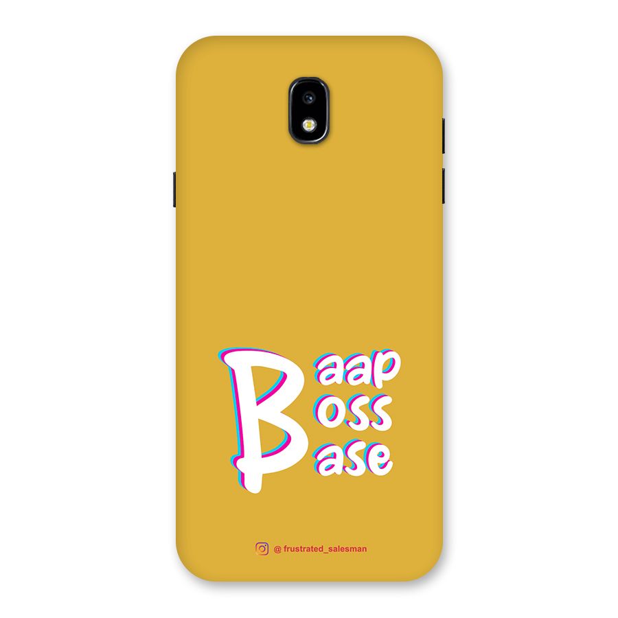 Baap Boss Base Mustard Yellow Back Case for Galaxy J7 Pro