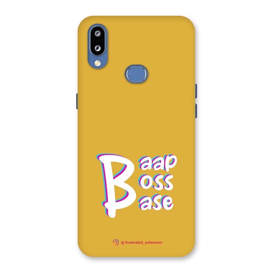 Baap Boss Base Mustard Yellow Back Case for Galaxy M01s