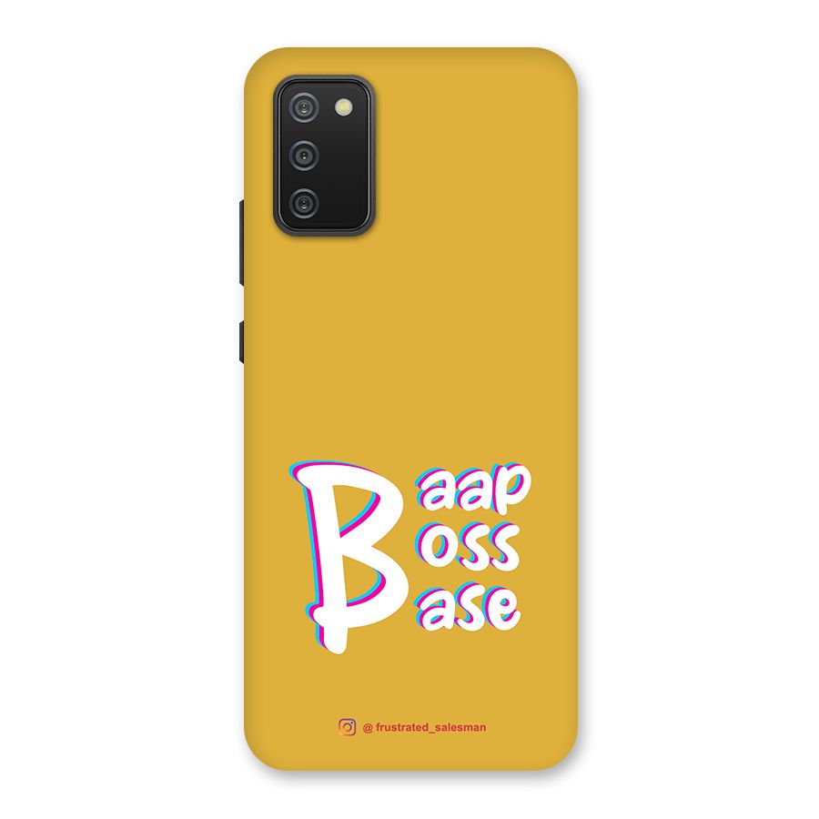 Baap Boss Base Mustard Yellow Back Case for Galaxy M02s