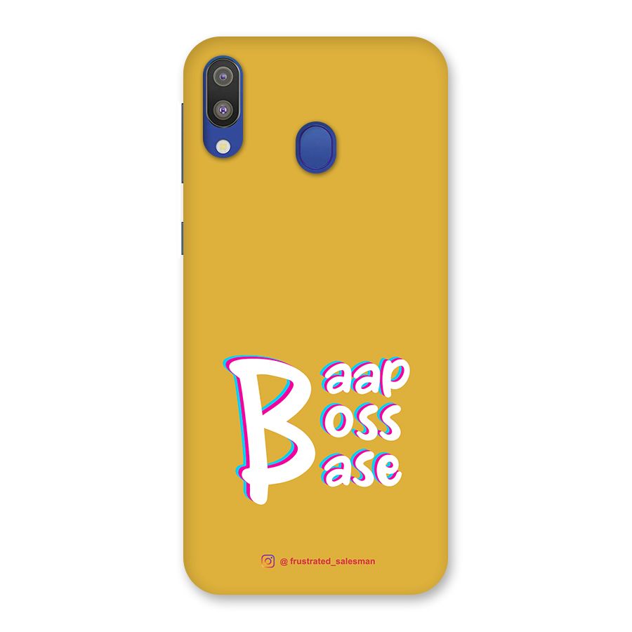 Baap Boss Base Mustard Yellow Back Case for Galaxy M20