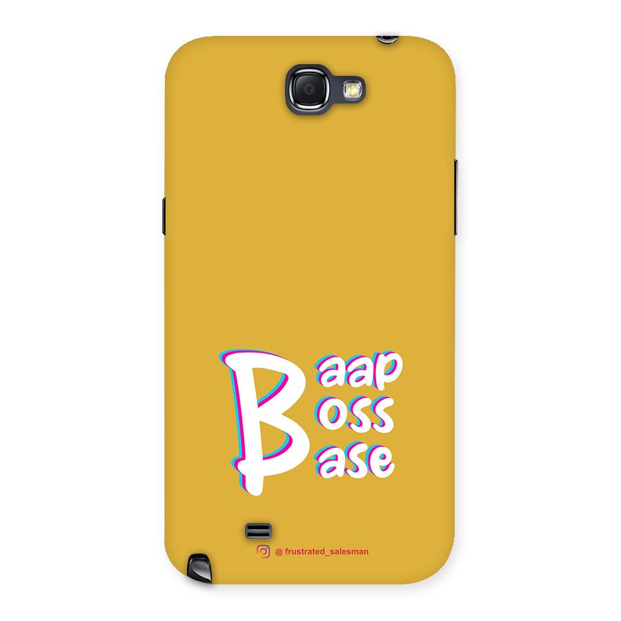 Baap Boss Base Mustard Yellow Back Case for Galaxy Note 2
