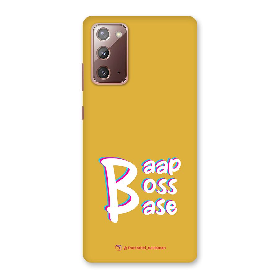 Baap Boss Base Mustard Yellow Back Case for Galaxy Note 20