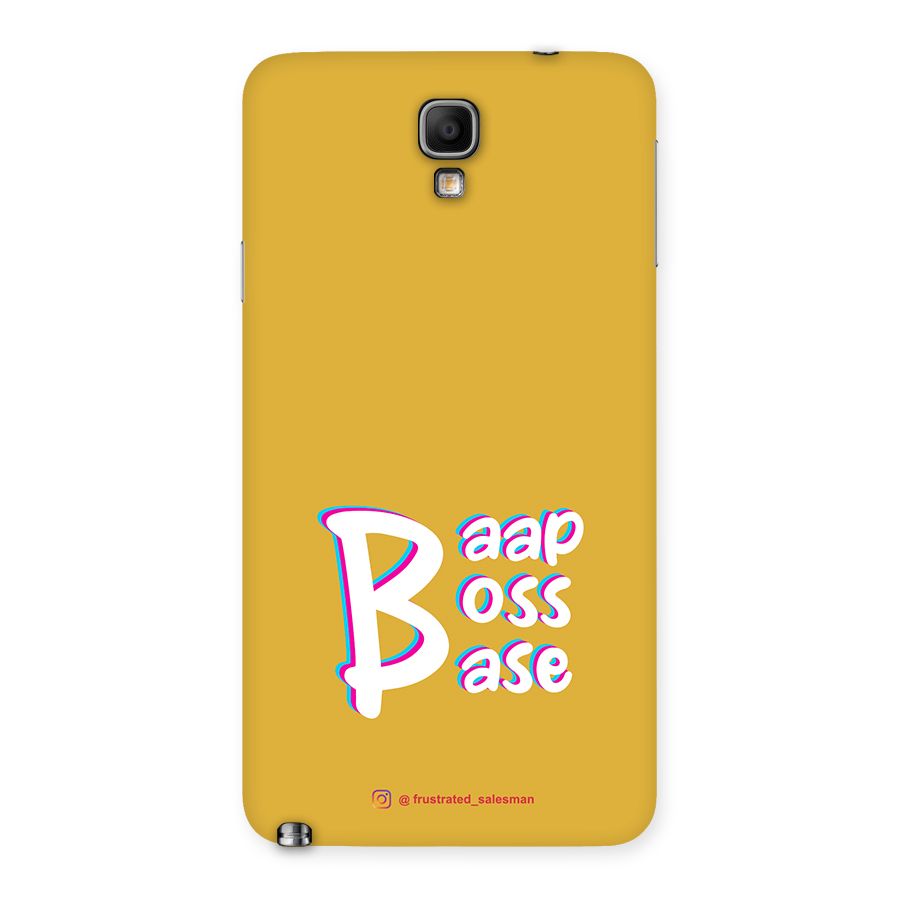 Baap Boss Base Mustard Yellow Back Case for Galaxy Note 3 Neo