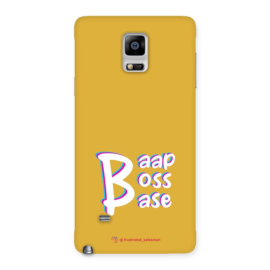 Baap Boss Base Mustard Yellow Back Case for Galaxy Note 4