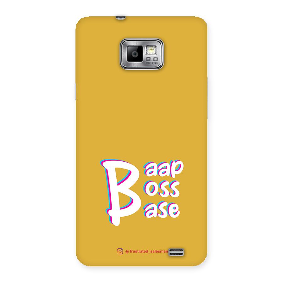 Baap Boss Base Mustard Yellow Back Case for Galaxy S2