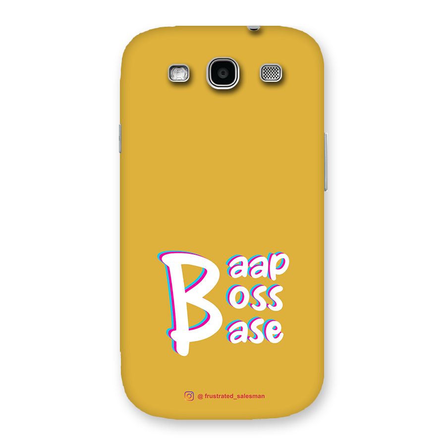 Baap Boss Base Mustard Yellow Back Case for Galaxy S3