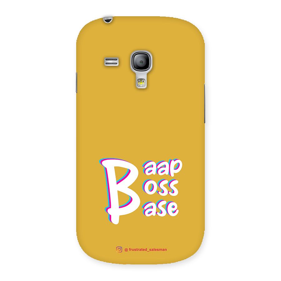 Baap Boss Base Mustard Yellow Back Case for Galaxy S3 Mini