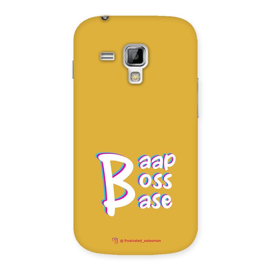 Baap Boss Base Mustard Yellow Back Case for Galaxy S Duos