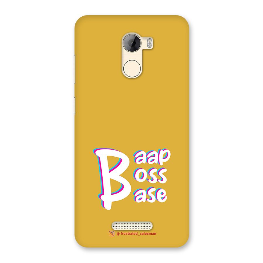 Baap Boss Base Mustard Yellow Back Case for Gionee A1 LIte