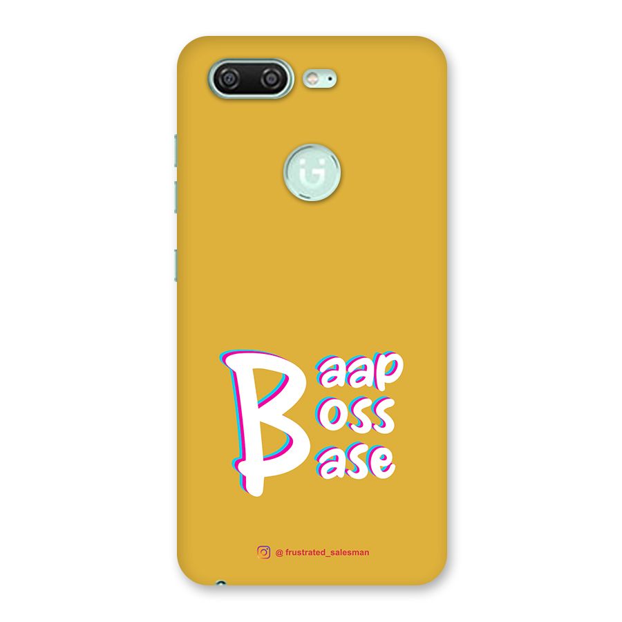 Baap Boss Base Mustard Yellow Back Case for Gionee S10