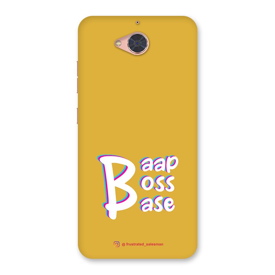 Baap Boss Base Mustard Yellow Back Case for Gionee S6 Pro