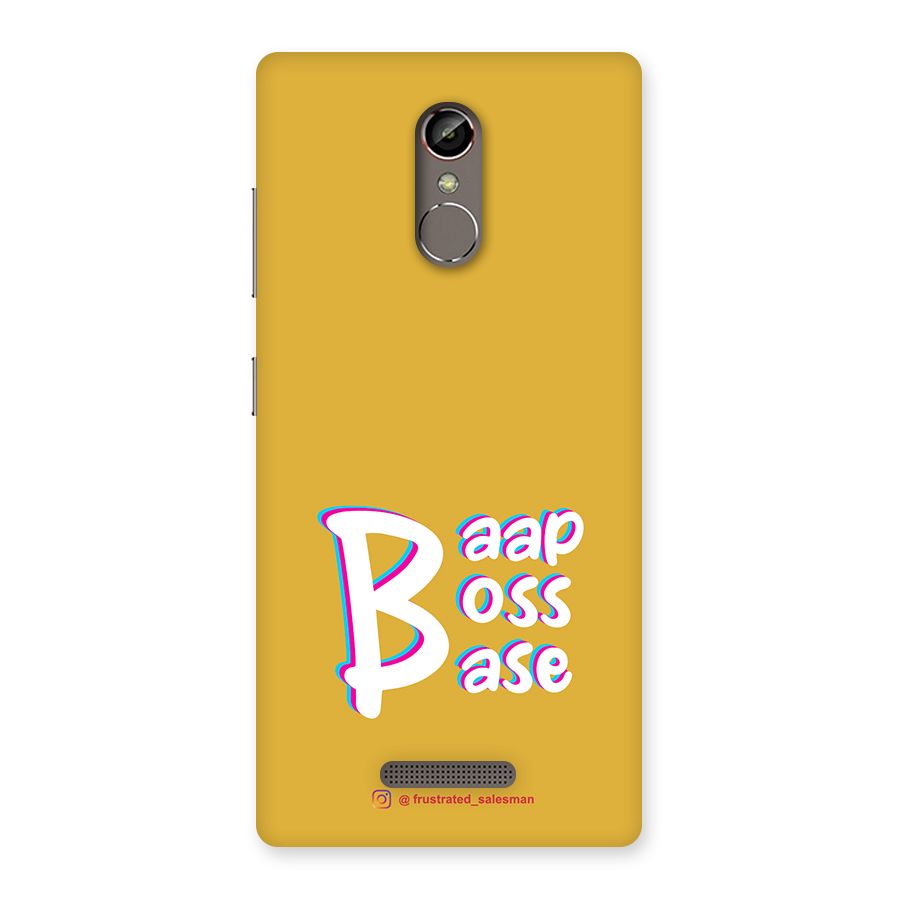 Baap Boss Base Mustard Yellow Back Case for Gionee S6s