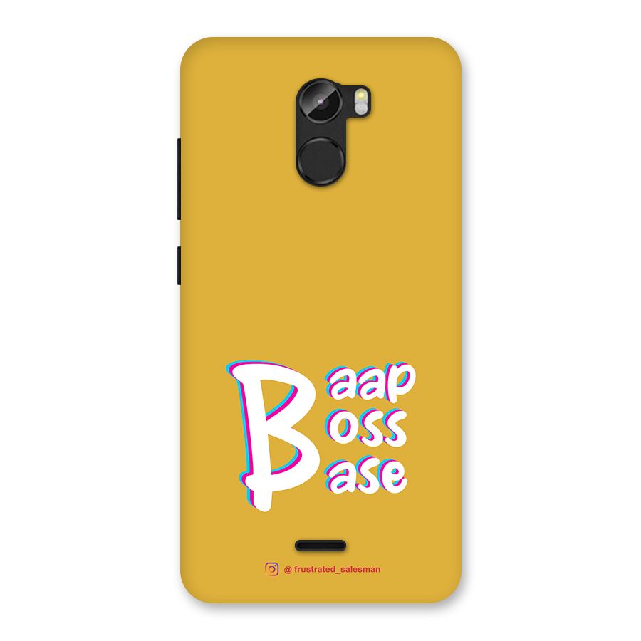 Baap Boss Base Mustard Yellow Back Case for Gionee X1