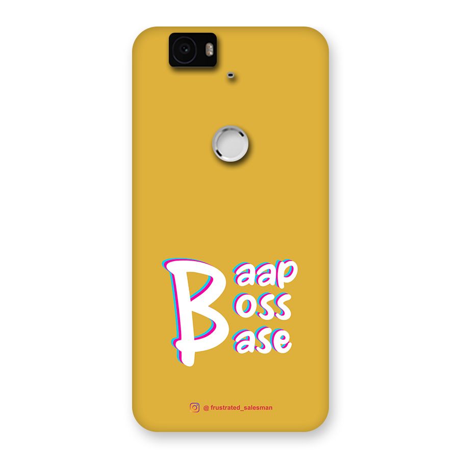 Baap Boss Base Mustard Yellow Back Case for Google Nexus-6P