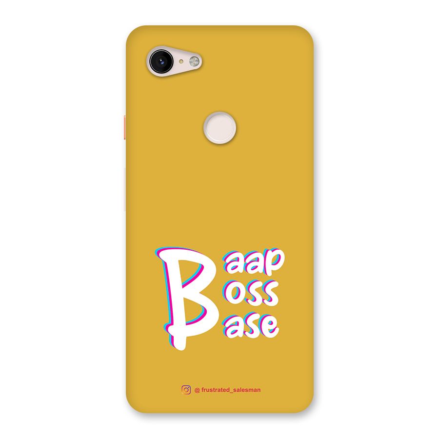 Baap Boss Base Mustard Yellow Back Case for Google Pixel 3 XL