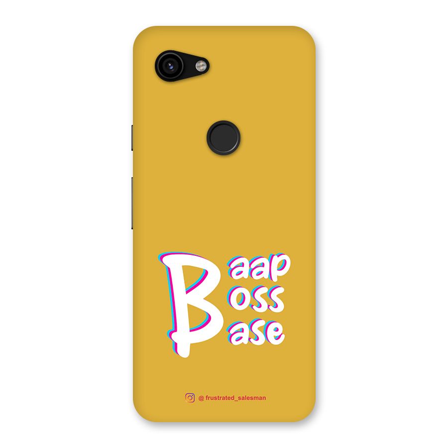 Baap Boss Base Mustard Yellow Back Case for Google Pixel 3a