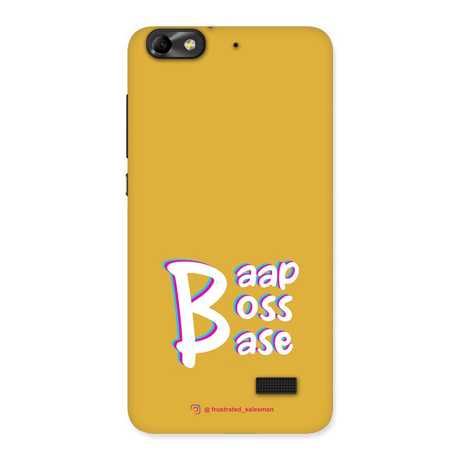 Baap Boss Base Mustard Yellow Back Case for Honor 4C