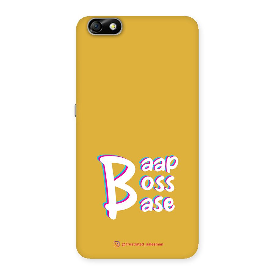 Baap Boss Base Mustard Yellow Back Case for Honor 4X